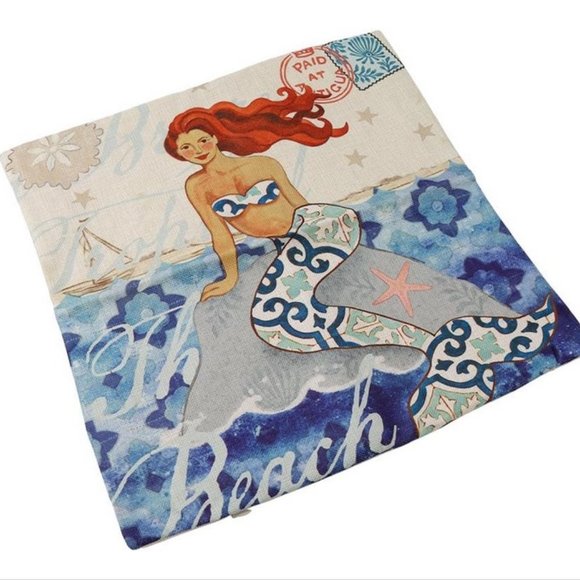 Mermaid Throw Pillow cover - Picture 2 of 4
